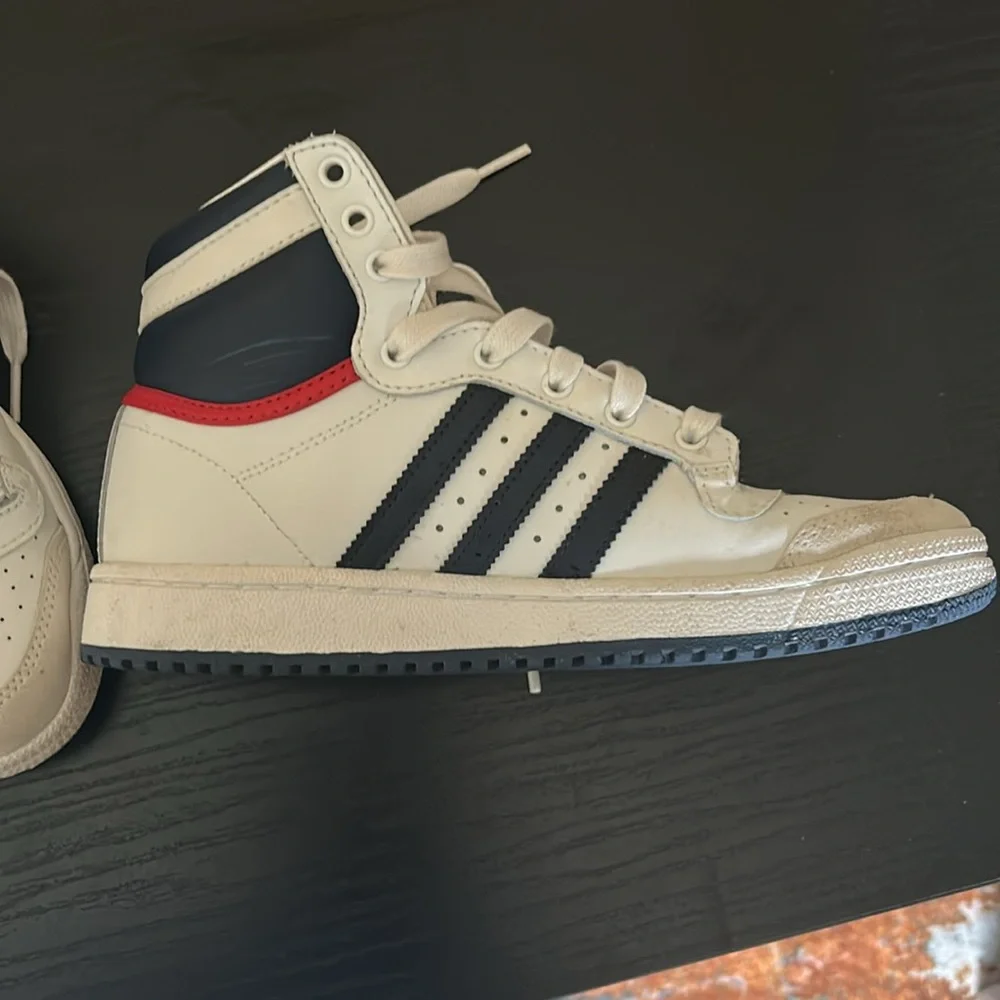 Adidas Top Ten Sneakers white, blue and red youth size 5. Women’s 7 - Picture 7 of 8